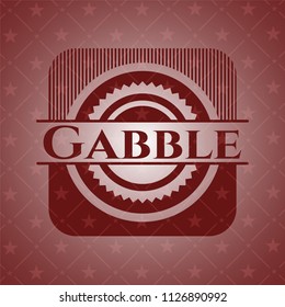 Gabble badge with red background