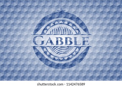 Gabble blue hexagon badge.