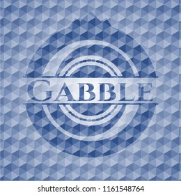 Gabble blue hexagon emblem.