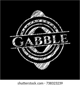 Gabble chalk emblem written on a blackboard