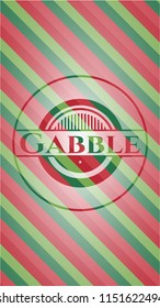 Gabble christmas style emblem.