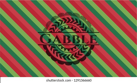 Gabble christmas style emblem.