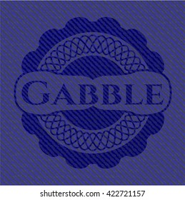 Gabble emblem with denim high quality background