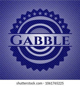 Gabble emblem with denim texture