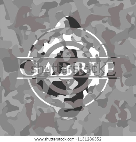Gabble grey camouflaged emblem
