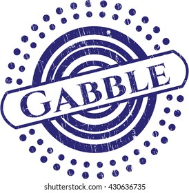 Gabble grunge style stamp