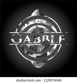 Gabble on grey camouflage texture