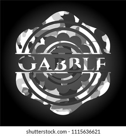                               Gabble on grey camouflaged pattern    