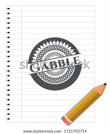 Gabble pencil effect. Vector Illustration. Detailed. 