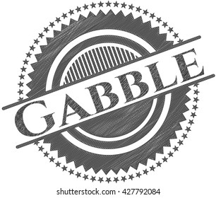 Gabble with pencil strokes