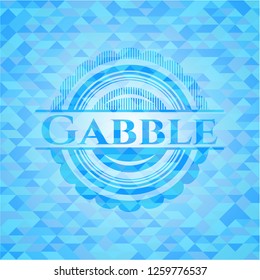 Gabble realistic light blue mosaic emblem
