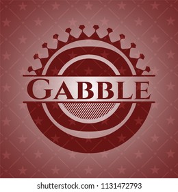 Gabble red emblem. Retro