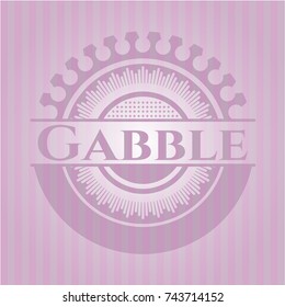 Gabble retro pink emblem