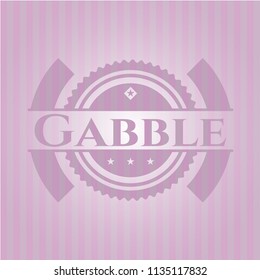 Gabble retro style pink emblem