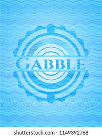 Gabble water representation emblem background.
