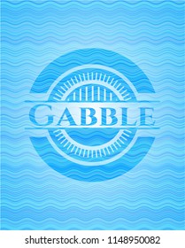 Gabble water wave representation style emblem.