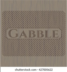 Emblema de madera gabble