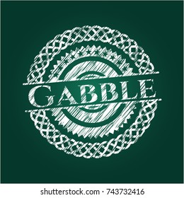 Gabble written on a blackboard