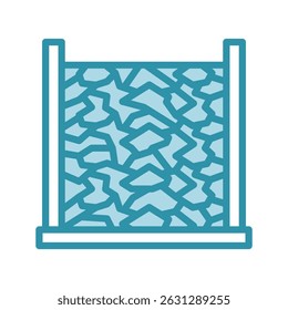 Gabion mini ilustração ícone de cor de tom duplo, uso para engenharia civil, indústria, construção, UI, kit UX, aplicativo e desenvolvimento web, digital ou impressão.