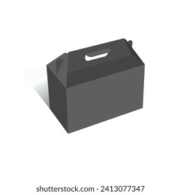 Gable Auto lock box dieline template, vector design