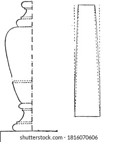 Gable of a vase and Gable of a column, From the Dictionary of Word and Things, 1888.
