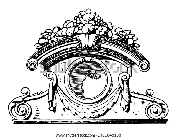 Gableopening Dormerwindow Architectural Frame 17th Century Stock