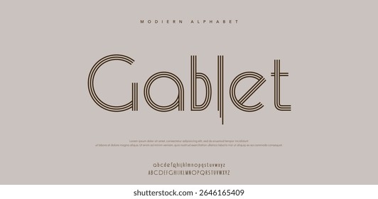 Gablet vector illustration of alphabet letter A to Z