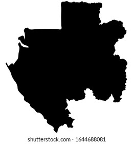 El Gabón como ilustración gráfica vector abstracta. Aislado sobre fondo blanco.