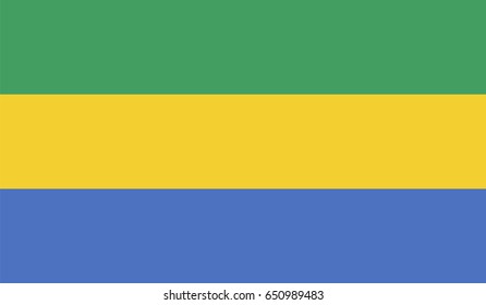 Gabon contry flag with high resolution vector.