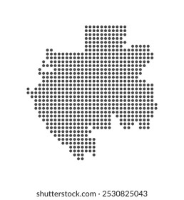 Gabón - Mapa punteado. Mapa formado por puntos. Ilustración vectorial