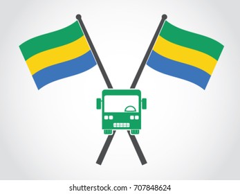 Gabon Emblem Bus