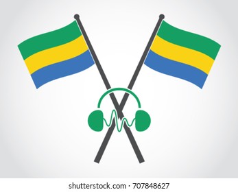 Gabon Emblem Music Listener