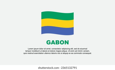 Gabon Flag Abstract Background Design Template. Gabon Independence Day Banner Social Media Vector Illustration. Gabon Background