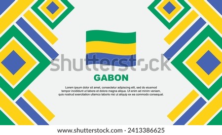 Gabon Flag Abstract Background Design Template. Gabon Independence Day Banner Wallpaper Vector Illustration. Gabon