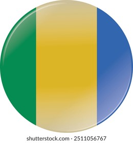 gabon flag circle vector design 
