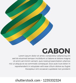 Gabon flag for decorative. Vector background