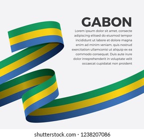 Gabon flag for decorative.Vector background