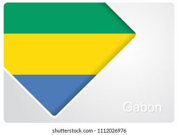 Gabon flag design background layout. Vector illustration.