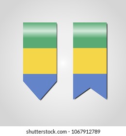gabon flag design with a creative design vector