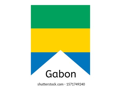 Gabon flag icon, Gabon country flag vector illustration