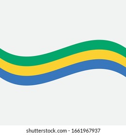 Icono de bandera de Gabón elemento gráfico Diseño de plantilla de ilustración