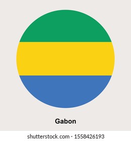 Gabon flag icon isolated vector illustration