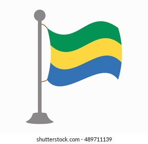 gabon flag mast