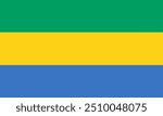 Gabon flag national material design