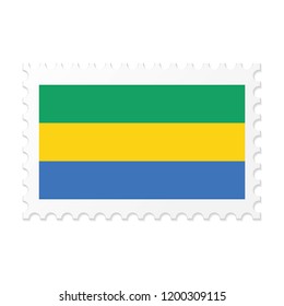 Gabon flag on white background vector image