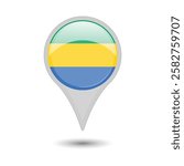 gabon flag pin vecctor design