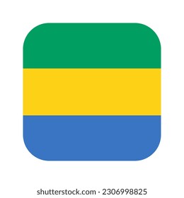 Gabon flag simple illustration for independence day or election