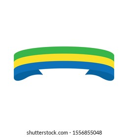 Gabon  flag. Simple vector. National flag of Gabon