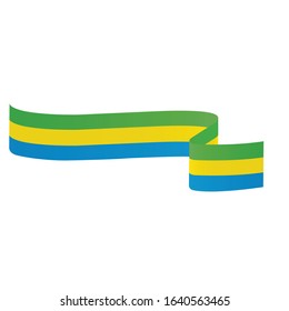 Gabon  flag. Simple vector. National flag of Gabon