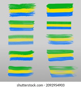 Bandera de Gabón de varias formas